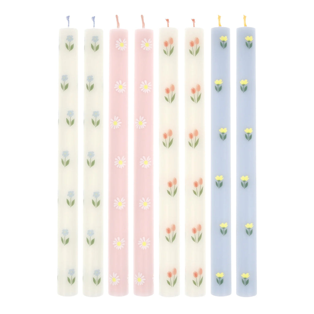Meri Meri Floral Table Candles (Box of 8)
