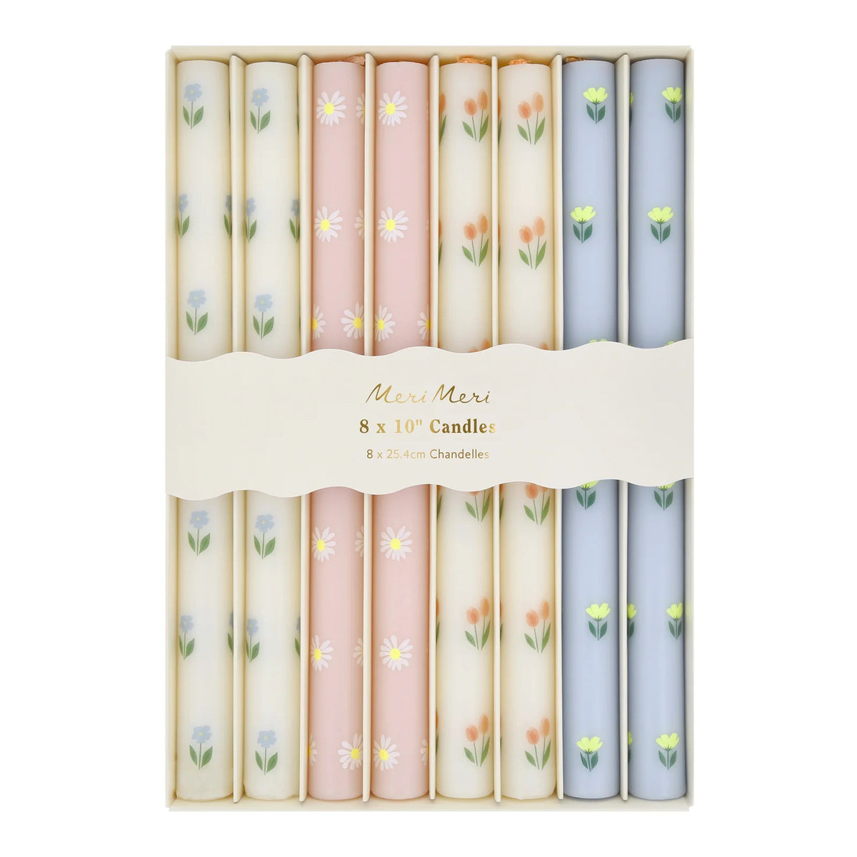 Meri Meri Floral Table Candles (Box of 8)