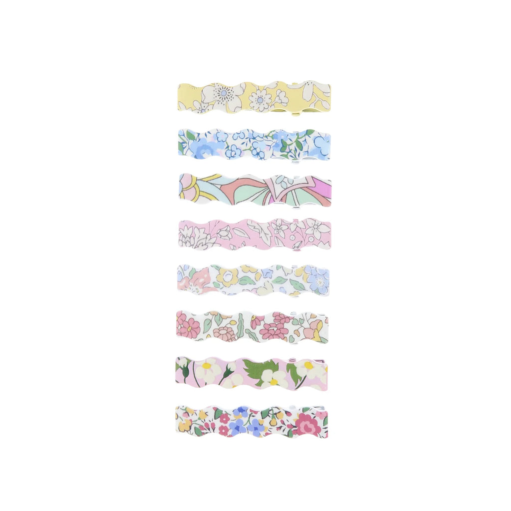 Meri Meri x Liberty Wavy Hair Clips (Box of 8)