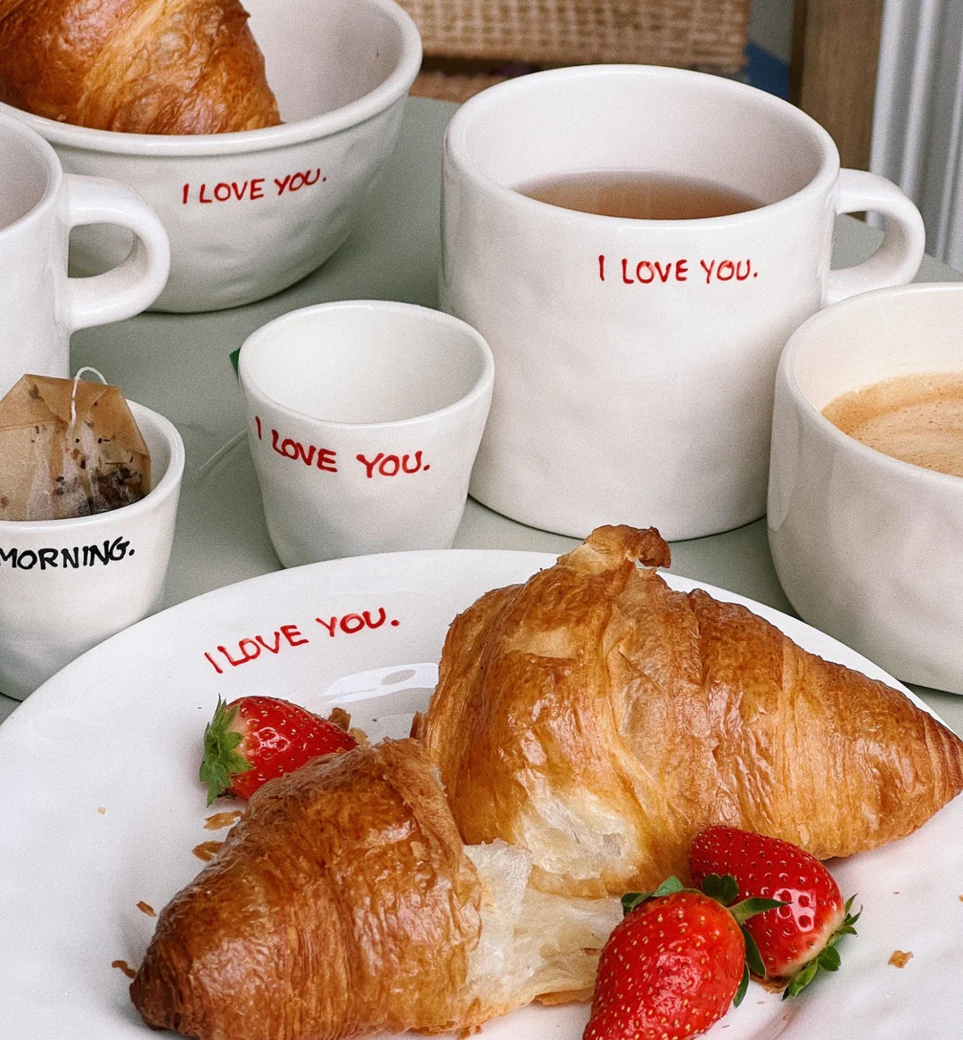 I Love You Breakfast Plate - Anna and Nina