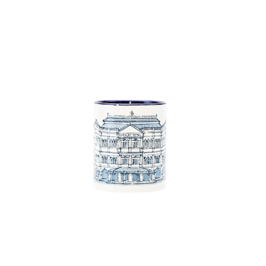 Singapore Themed Mugs Blue & White