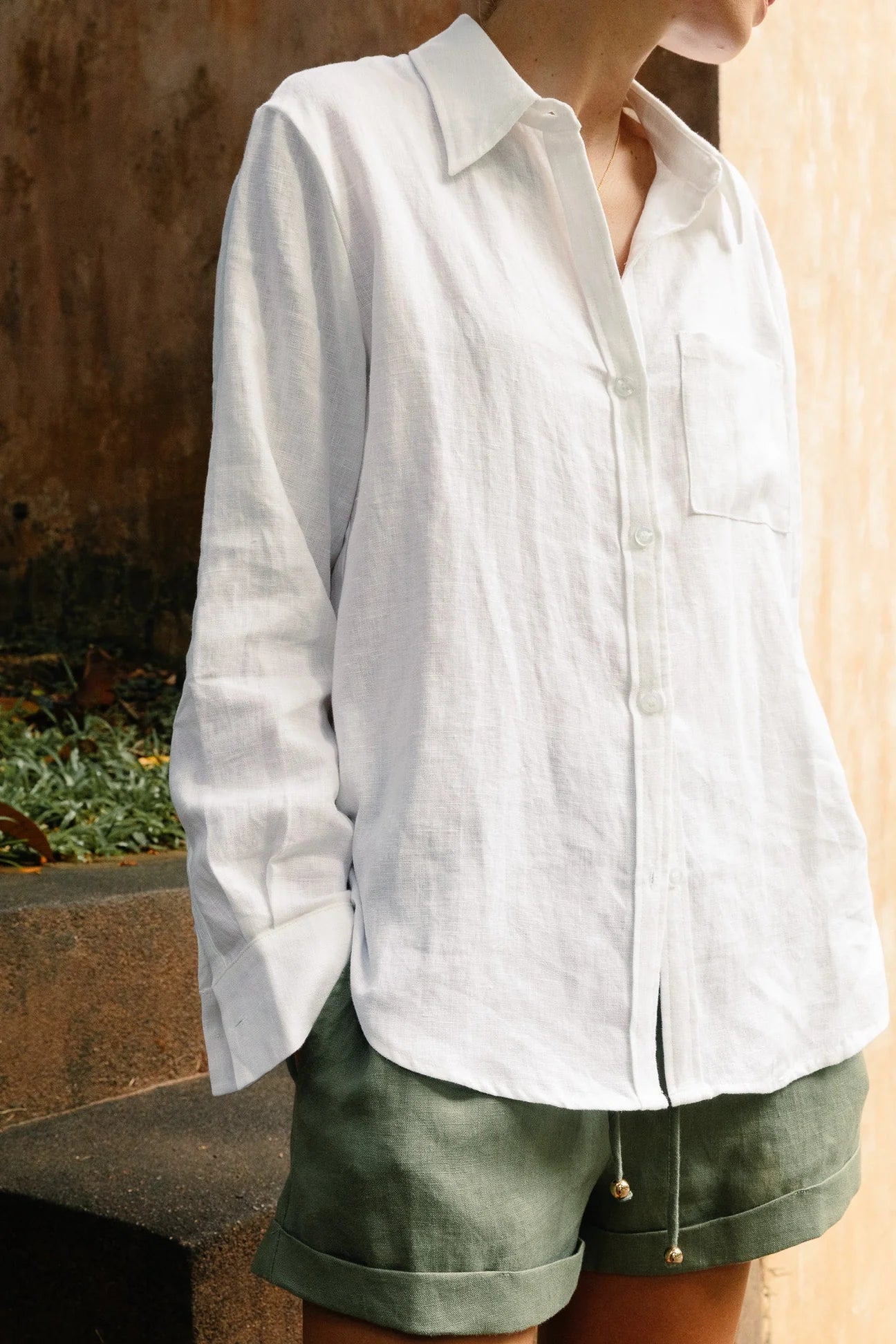 Classic Linen Shirt in White