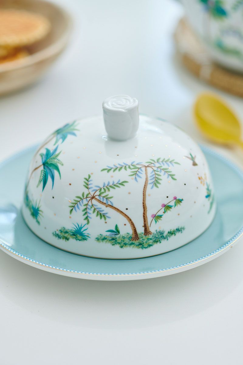 Jolie Flowers Butter Dish