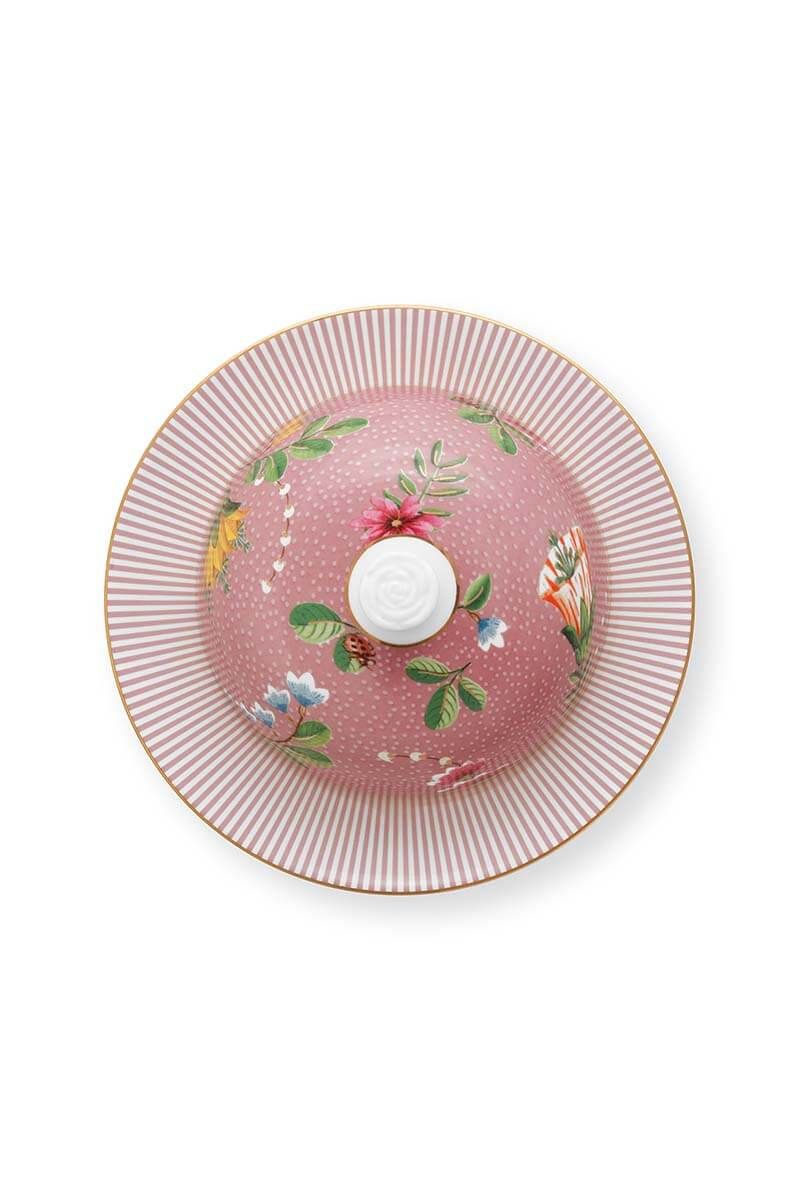 La Majorelle Pink Round Butter Dish