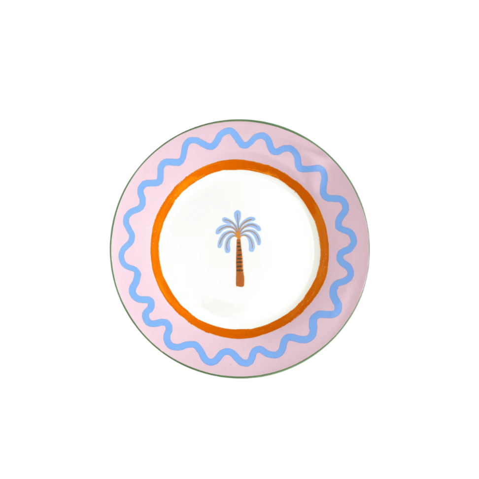Electric Coast Palm Tree Dinner Plate