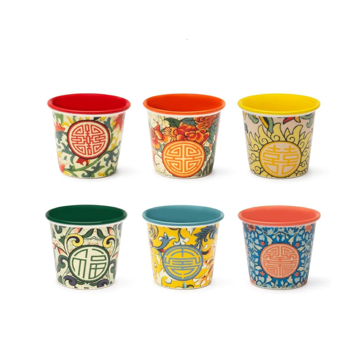 LA VIA DELLA SETA TEA CUPS SET OF 6