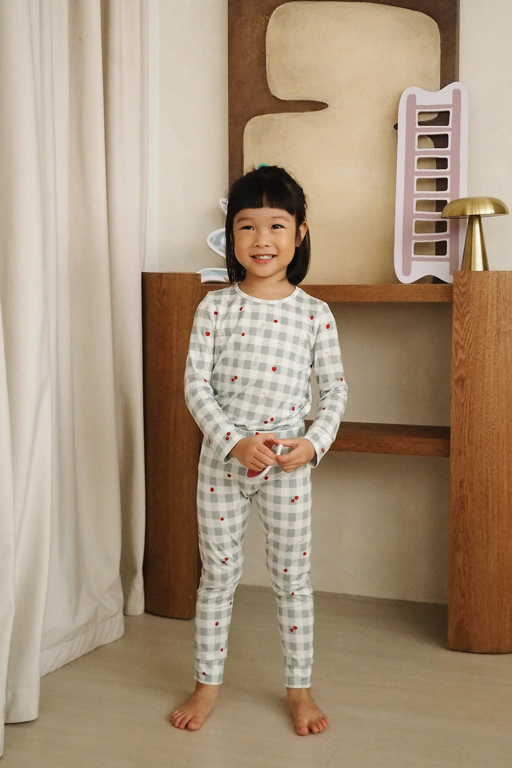LIMITED EDITION SHEILA SIM KIDS SNAKE & LADDER LONG PYJAMAS SET IN MINT