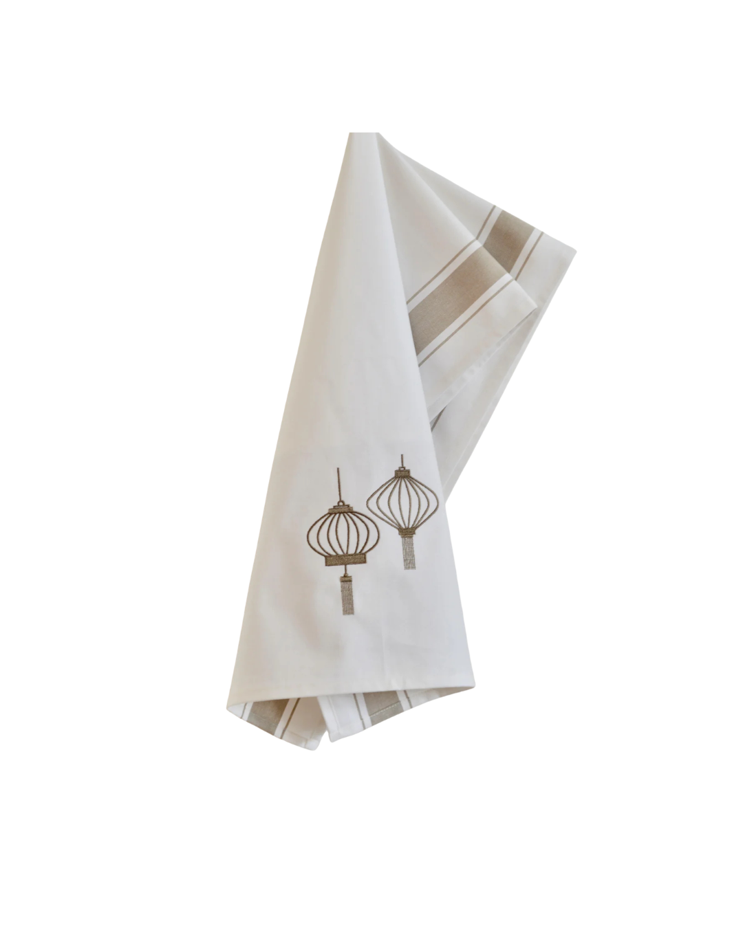 Tea towel with Golden Lanterns