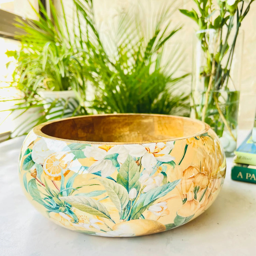 Salad Bowl With Servers Set - Lisbon Lemon