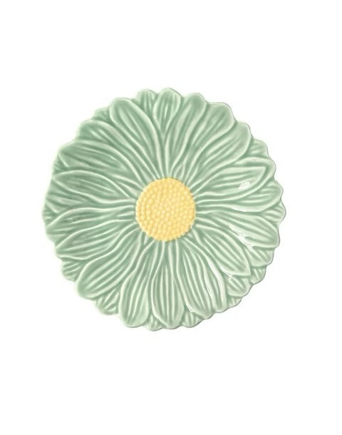 Daisy Green Dessert Plate