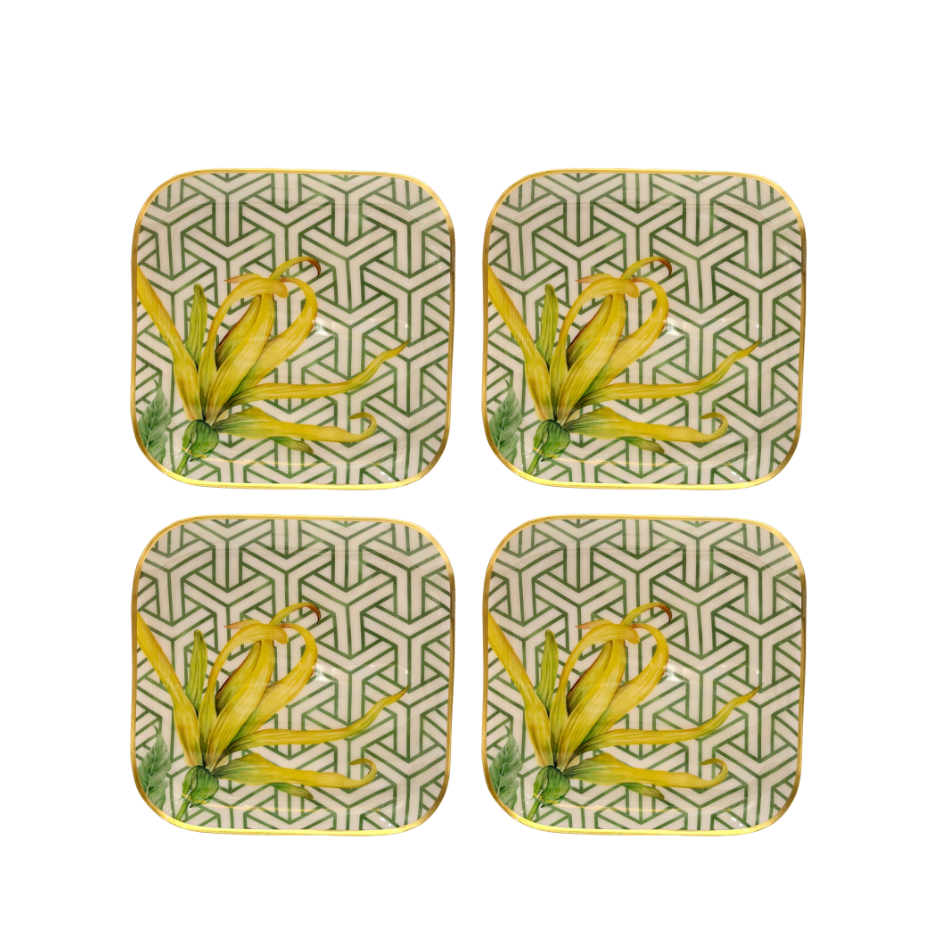 Metal Quarter Plates - Borneo Botanical