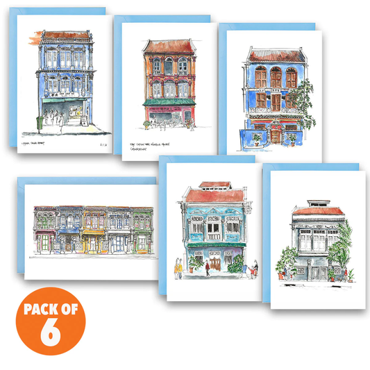 Singapore Shophouses 2021 (Pack of 6)