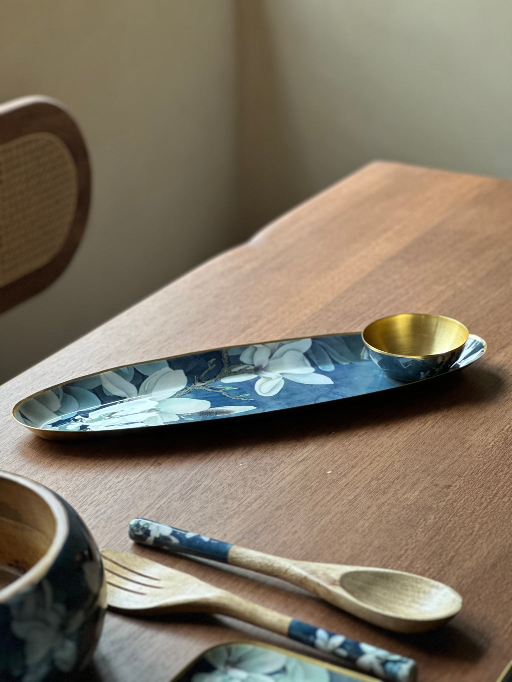 Ceylon Dusk Oval Platter with Dip Bowl