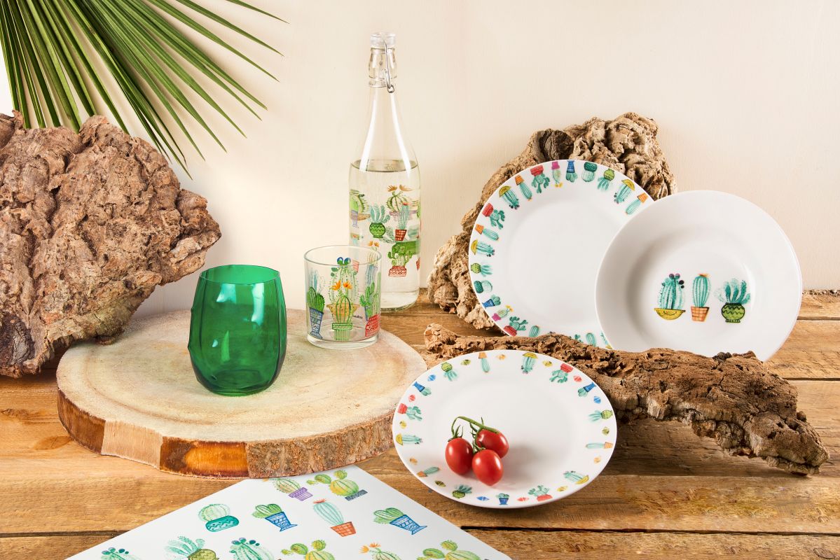 Cactus Set of 3 Drinking Glasses