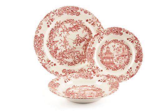 Pink Les Voyages Plates