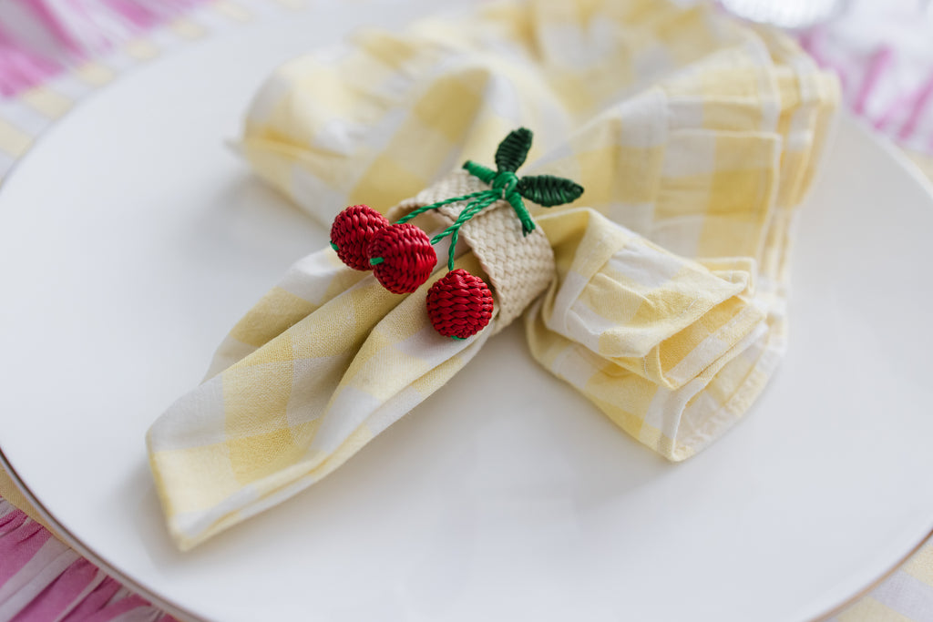 Iraca Palm Cherry Napkin Ring