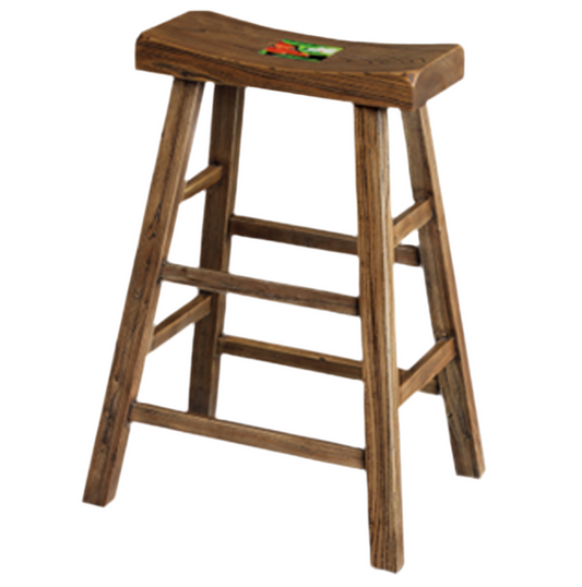 Tall Brown Wooden Gold Ingot Chair