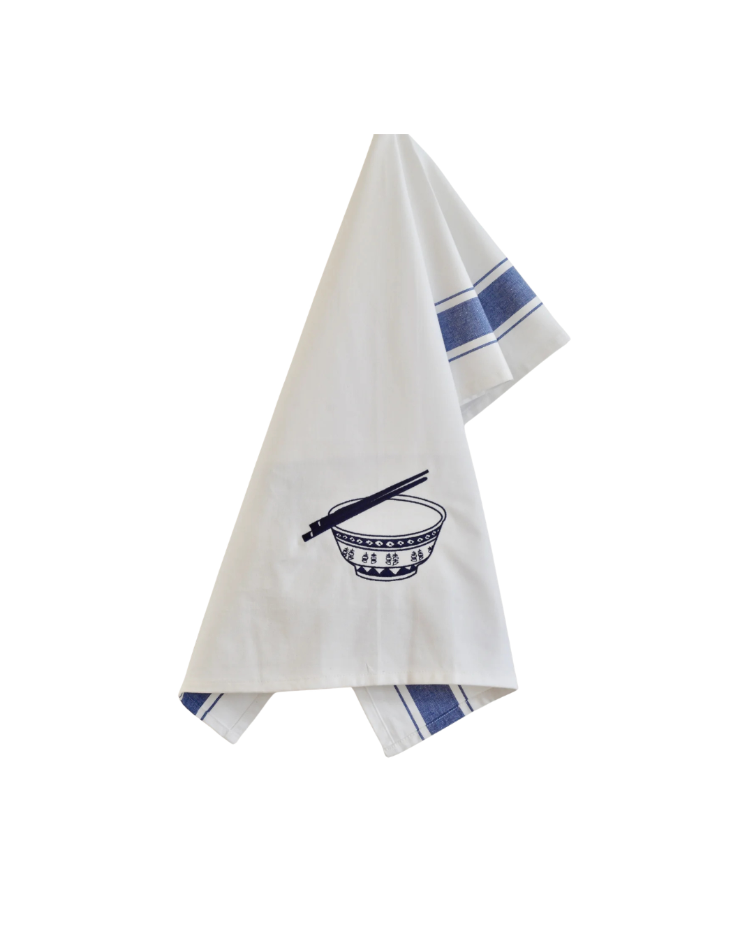Tea Towel with Blue Rice Bowl
