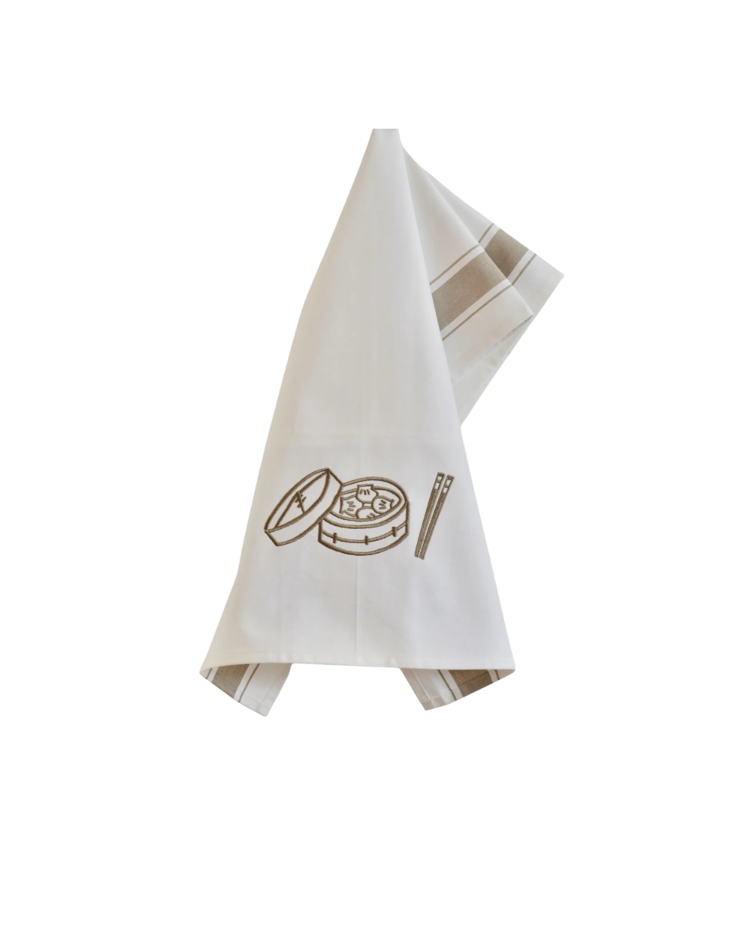 Tea towel with Golden Dim Sum Basket