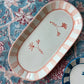 Pink Fiesta Oval Tray