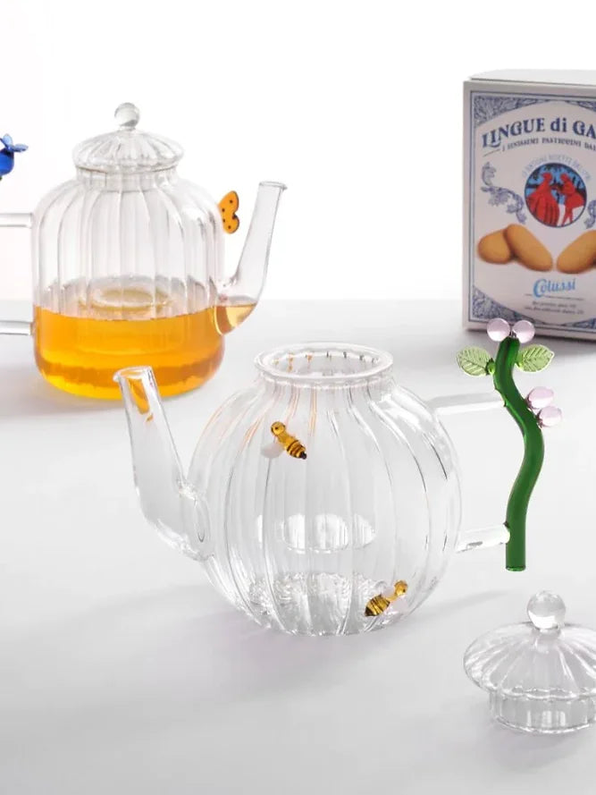 Snail and Amber Flower Teapot by Ichendorf Milano