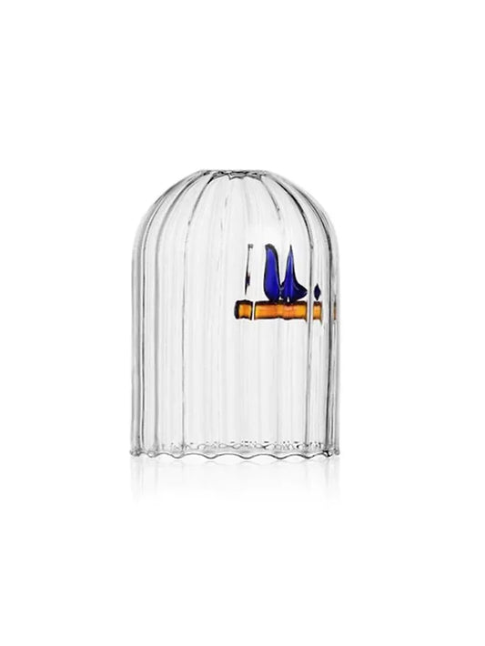 Birds Blue Tealight Lantern by Ichendorf Milano