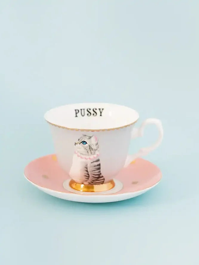 Pussy Cat Teacup and Saucer