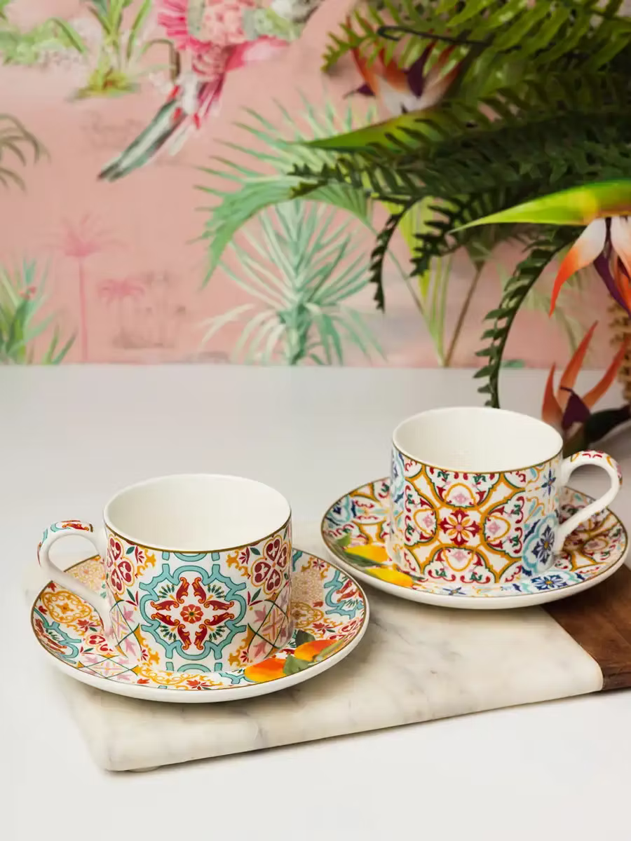 Set of Two Cups and Saucers 240 ml Sirakusa