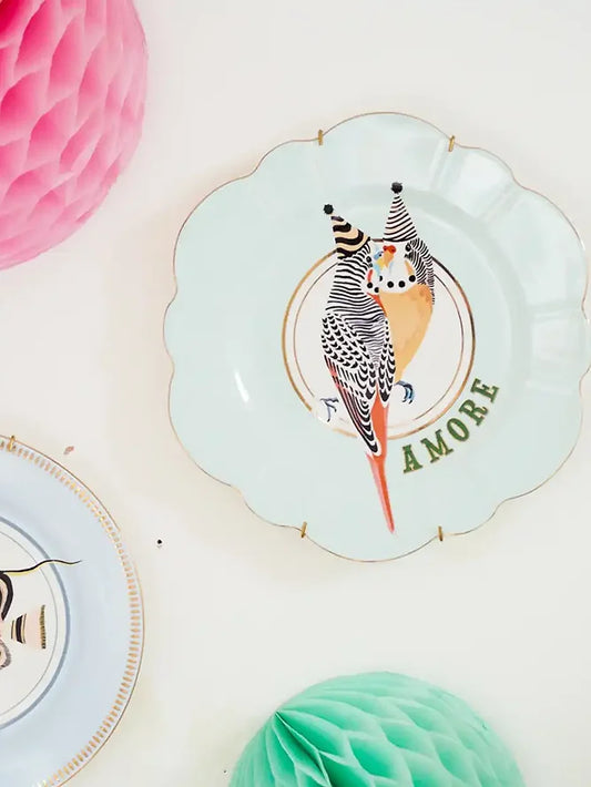 Parrots Amore Flower Plate