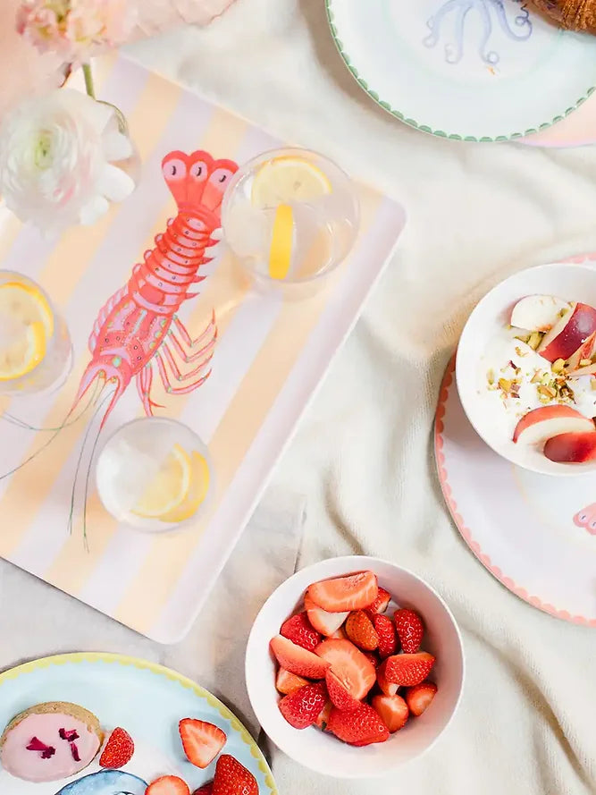 Large Lobster Melamine Picnic Tray 37cm