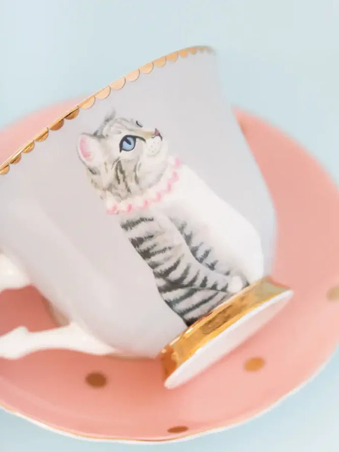 Pussy Cat Teacup and Saucer