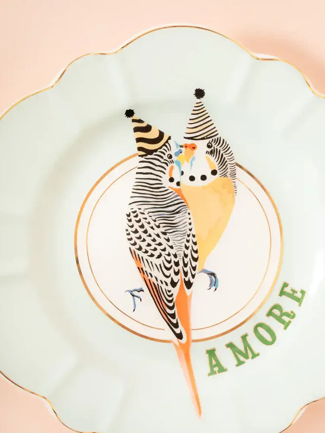 Parrots Amore Flower Plate