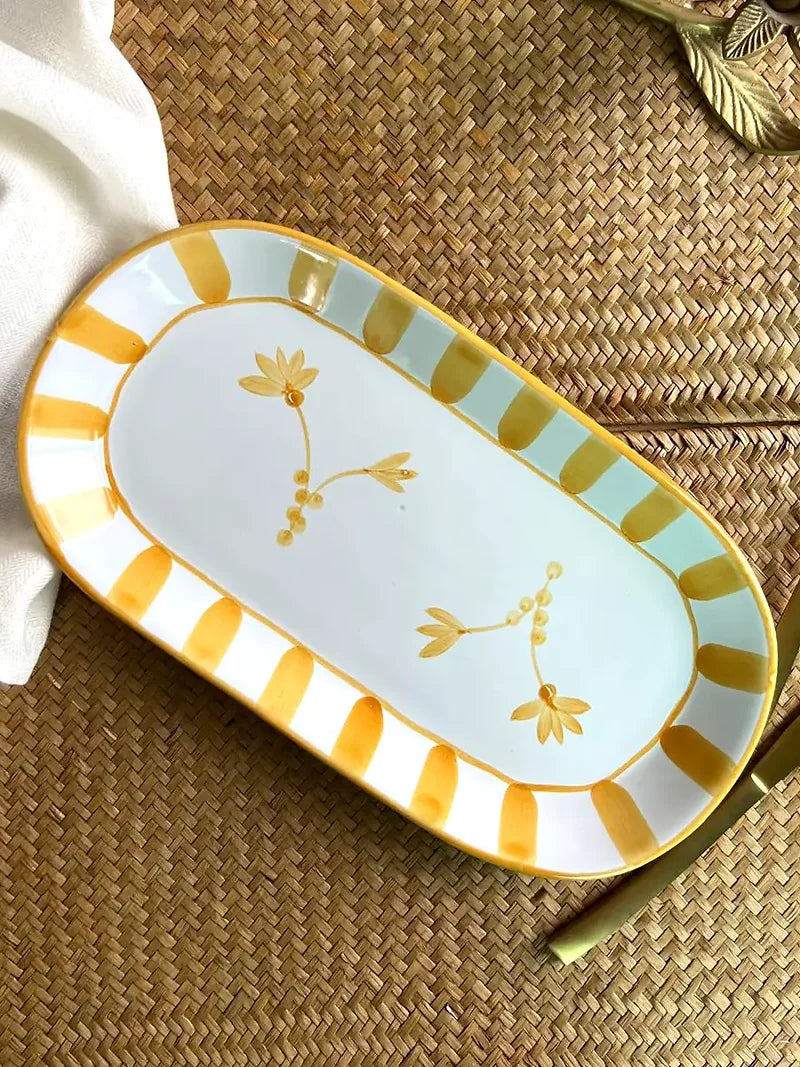 Yellow Fiesta Oval Tray