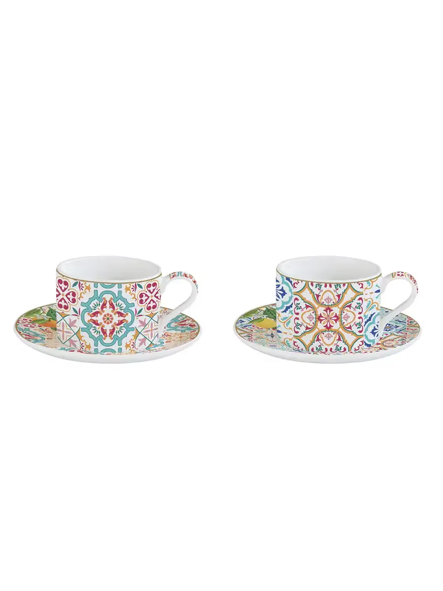 Set of Two Cups and Saucers 240 ml Sirakusa