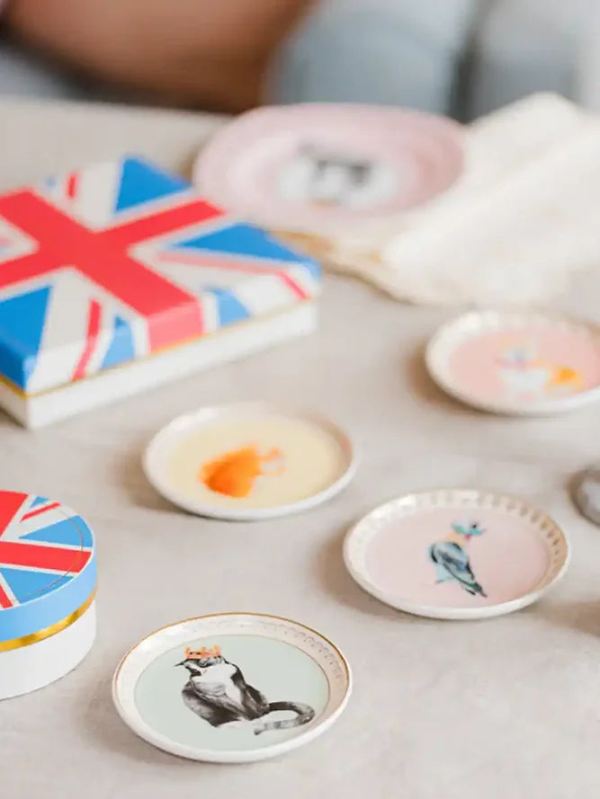 Best of British Ceramic Coasters 10 cm, Set of 4