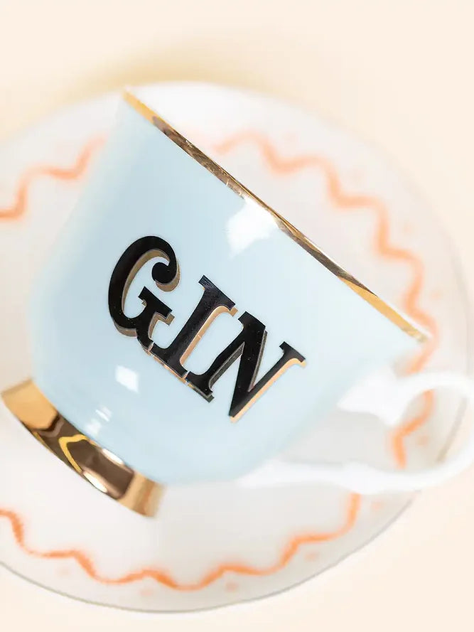 Gin Teacup and Saucer