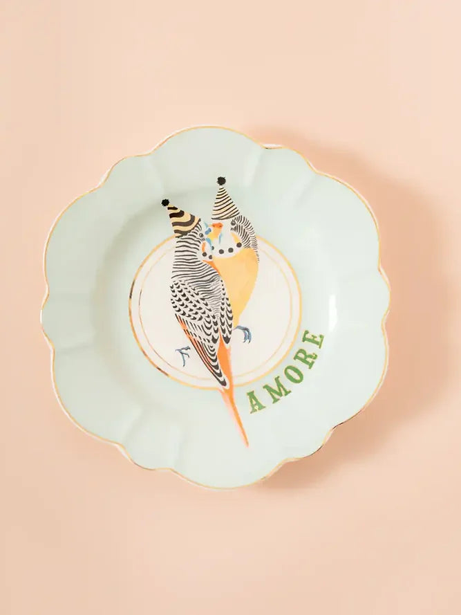 Parrots Amore Flower Plate