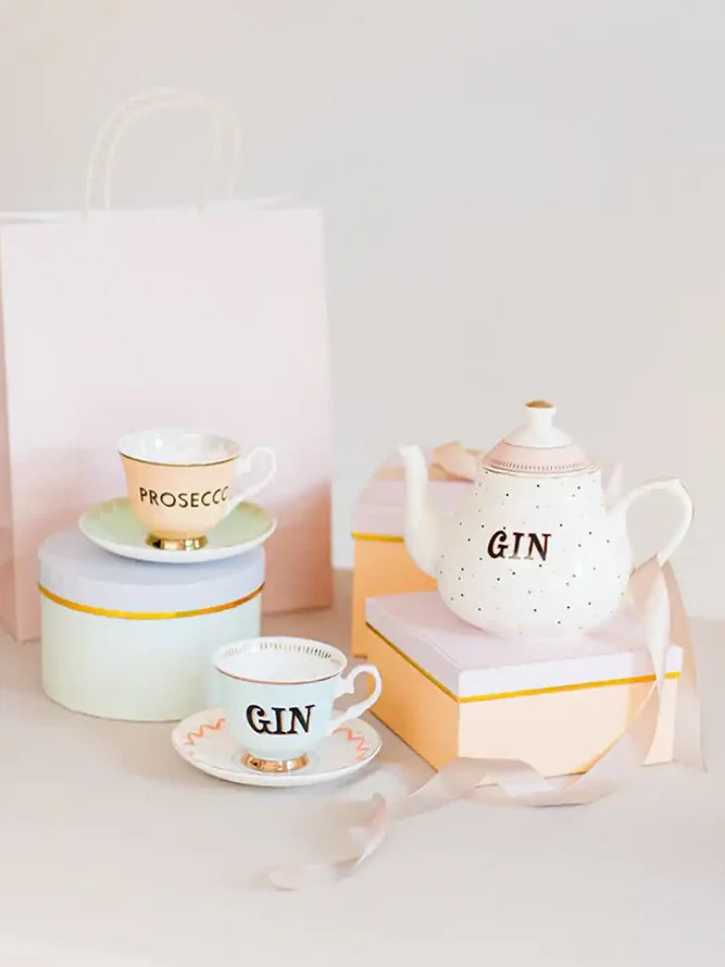 Gin Teacup and Saucer