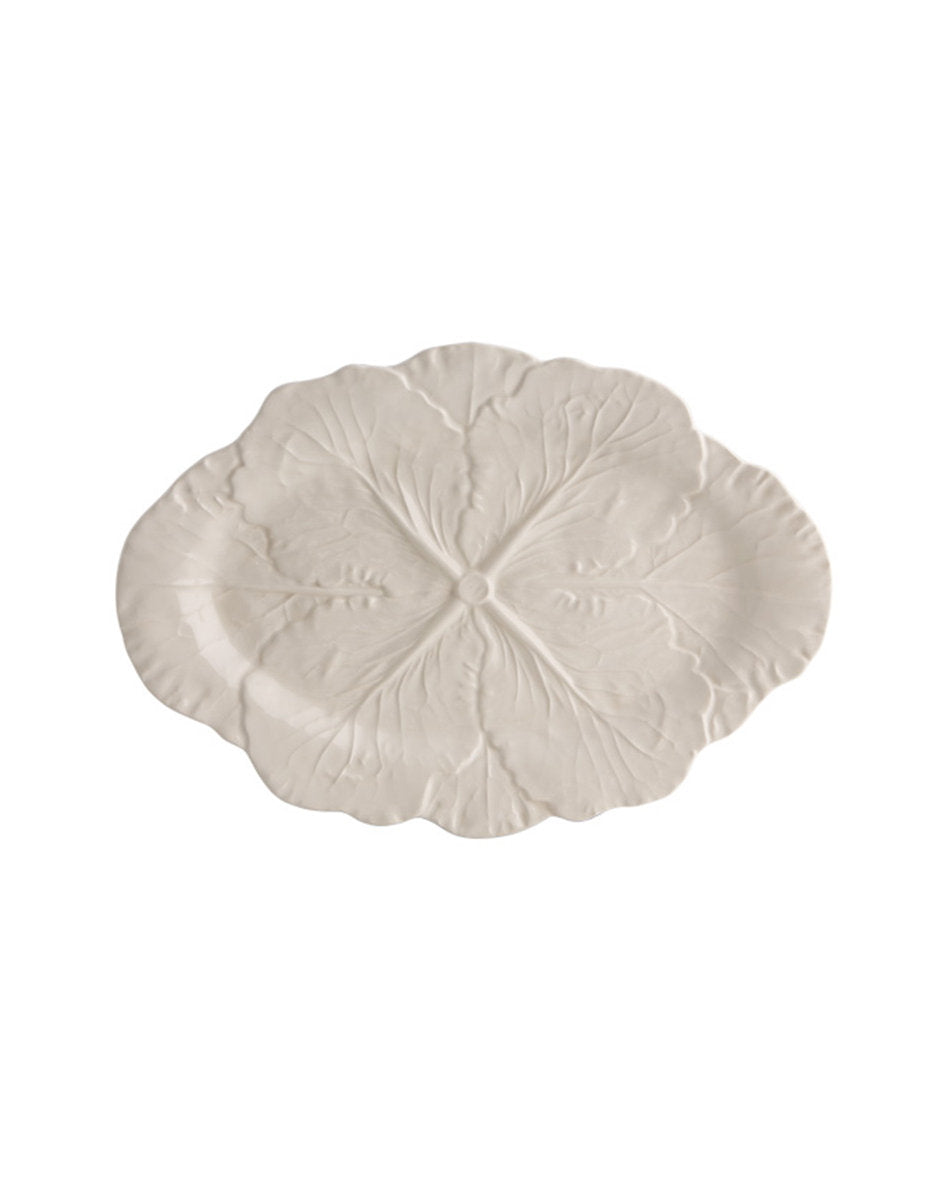 Cabbage Oval Platter Off-White 37 cm