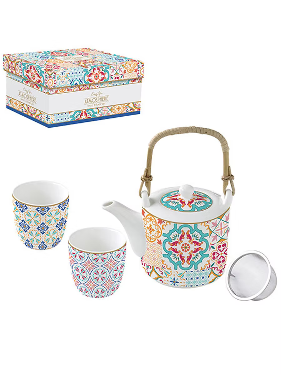 Teapot 600 ml and 2 Cups 160 ml Sirakusa