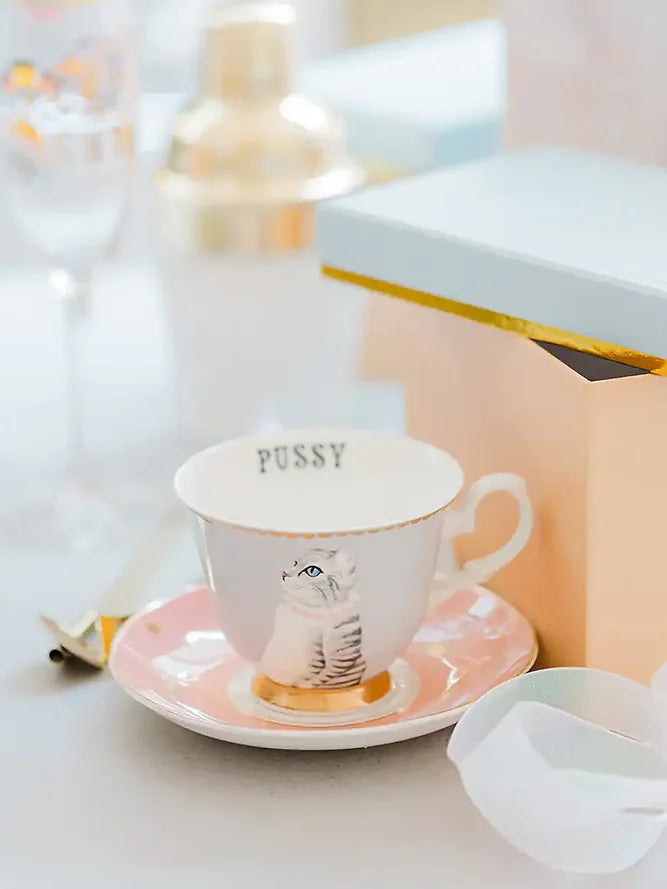 Pussy Cat Teacup and Saucer