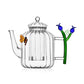 Blue Flower and Butterfly Teapot by Ichendorf Milano