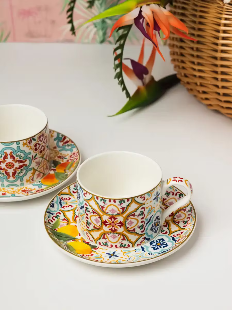 Set of Two Cups and Saucers 240 ml Sirakusa
