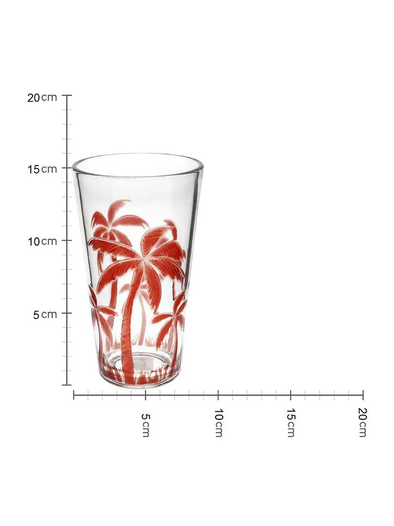 Tall Orange Palm Tree Acrylic Tumbler 16 cm