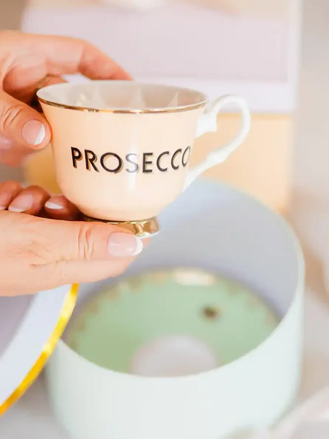 Prosecco Teacup and Saucer