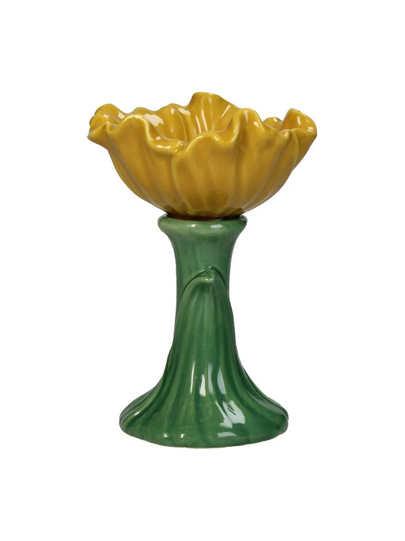 Yellow Poppy Flower Vase