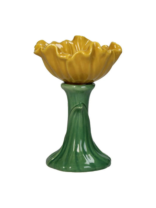 Yellow Poppy Flower Vase