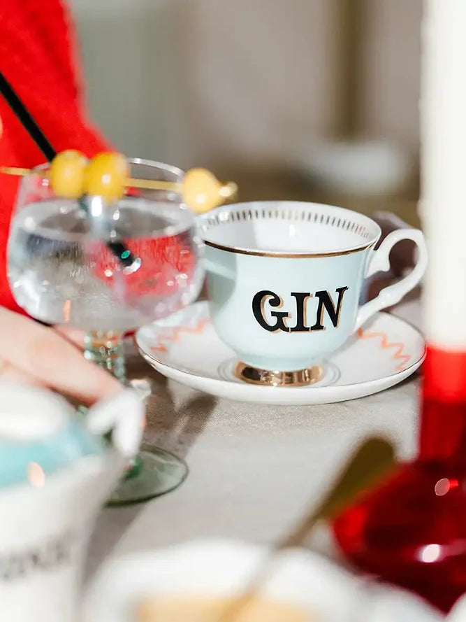 Gin Teacup and Saucer