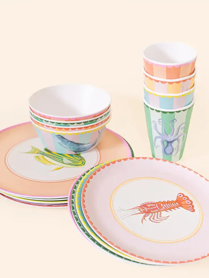 Melamine Dinner Plates 26 cm, Set of 4