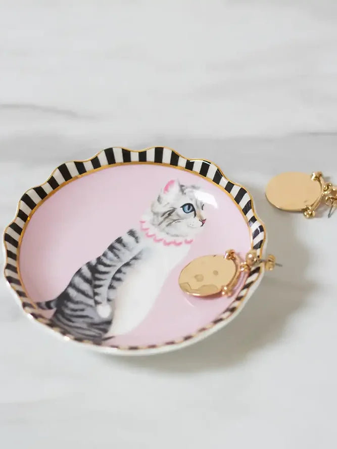 Pussy Round Trinket Dish